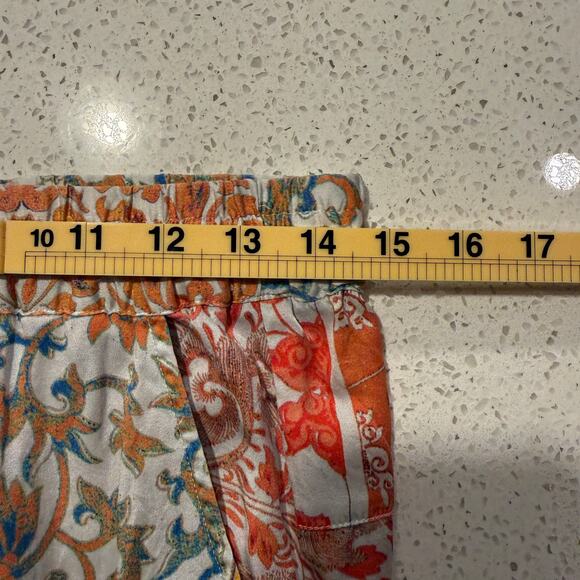 Biya Johnny Was Silk Floral Pull On Drawstring Jogger Pant XS Boho Luxe Festival - Picture 7 of 8